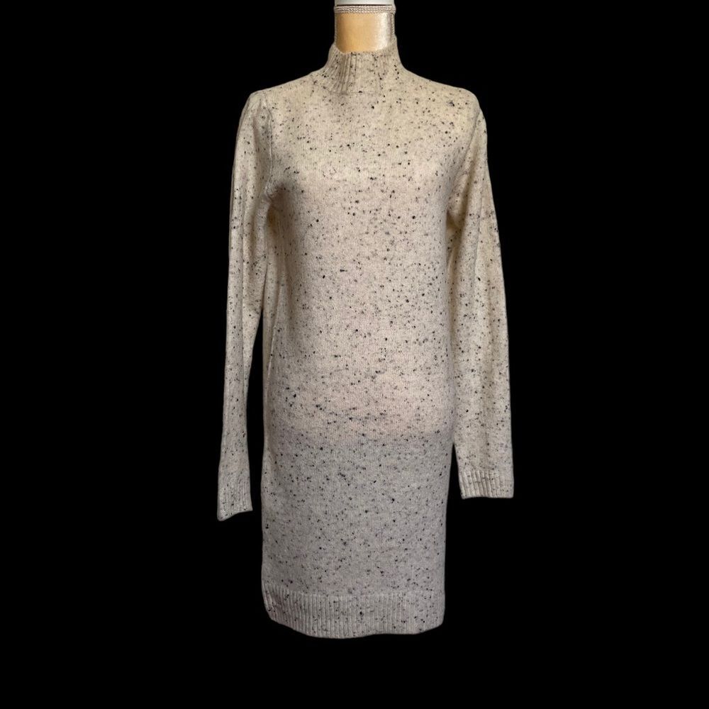 Francesca’s Studio 19 Super Soft Cozy Speckled Oatmeal Sweater Dress Sz S